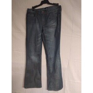 a.n.a  Women's Blue Size 8 Boot Flare  5-Pocket Denim Classic Jean